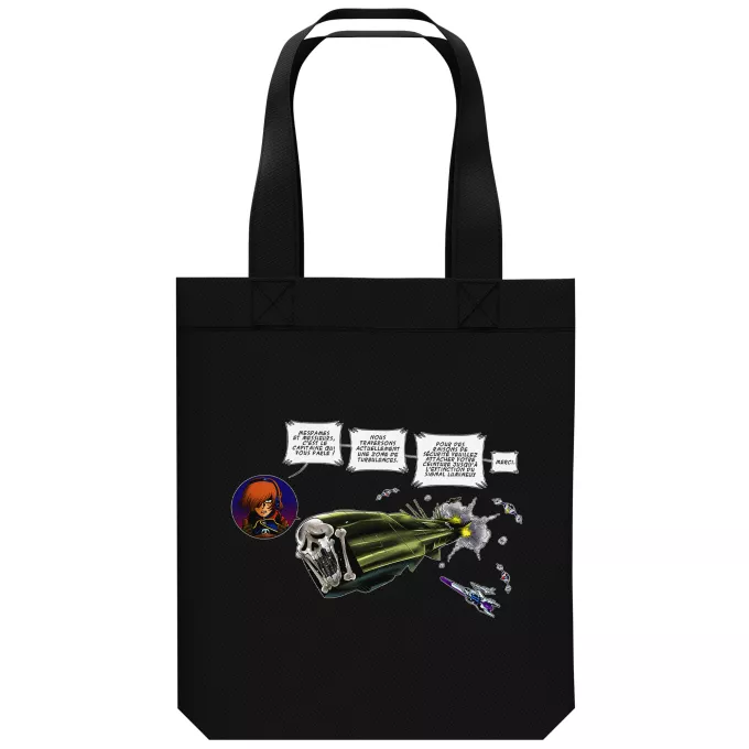 Sac Tote Bag en coton Bio Parodie Albator Zone de Turbulences ! - L'Arcadia