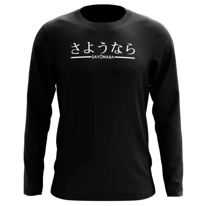 T-Shirts manches longues Parodie Japon Sayônara (Au Revoir) - manga-sayonara-japonais