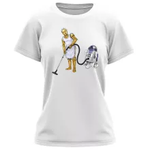 Camiseta Mujer R2-D2 “R2-D2 y C-3PO” – Parodia de Star Wars
