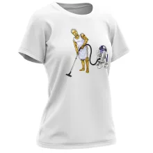 Camiseta Mujer R2-D2 “R2-D2 y C-3PO” – Parodia de Star Wars