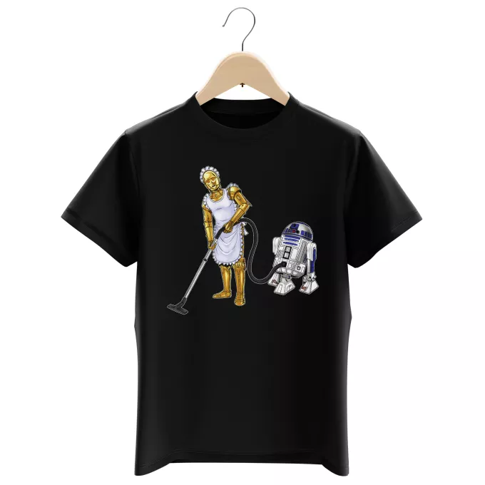 Camisetas Niños Parodia Star Wars R2-D2 y C-3PO