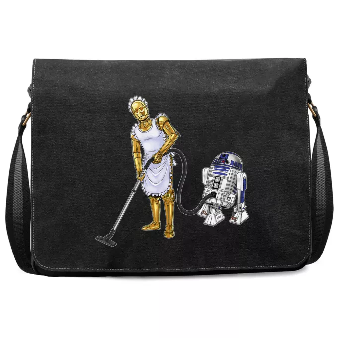 Bolsos bandolera en Lona Parodia Star Wars R2-D2 y C-3PO