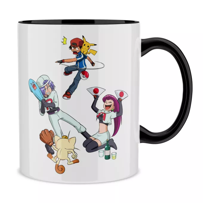 Mugs Parodie Pokémon Une partie de Poké-Ball :) - Pikachu, Sasha, la Team Rocket