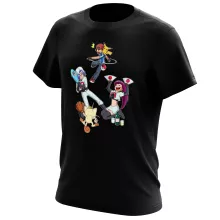 Camiseta Pikachu “Pikachu, Ash Ketchum y la Team Rocket” – Parodia de Pokémon