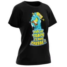 T-shirt Femme Bob « Eponge pressée... » – Parodie Bob l'éponge