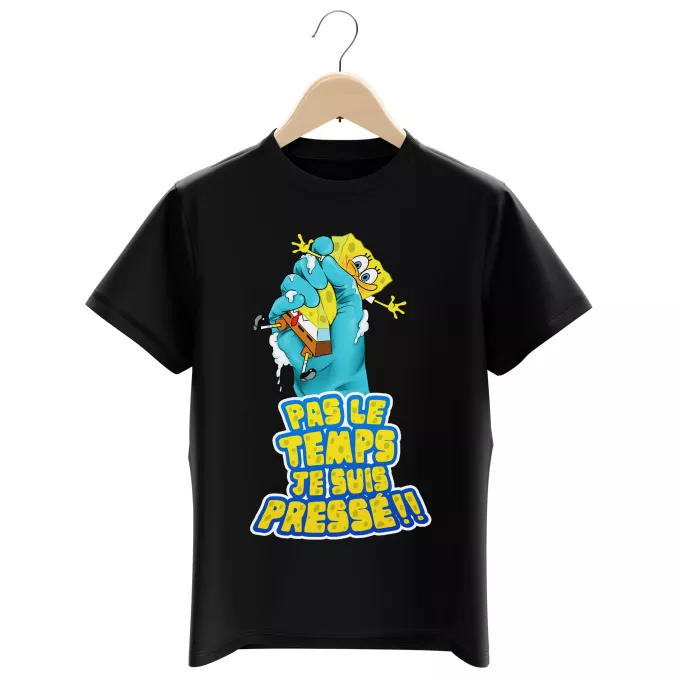 T-shirts Enfants Garçons Parodie Bob l'éponge Eponge pressée...
