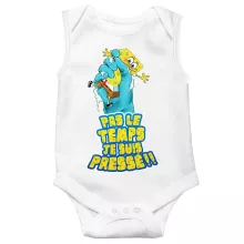 Body bébé Bob « Eponge pressée... » – Parodie Bob l'éponge