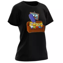 Damen T-shirt “Die Minions und die Simpson” – Parodie auf Minions