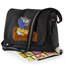 Schultertasche “Die Minions und die Simpson” – Parodie auf Minions