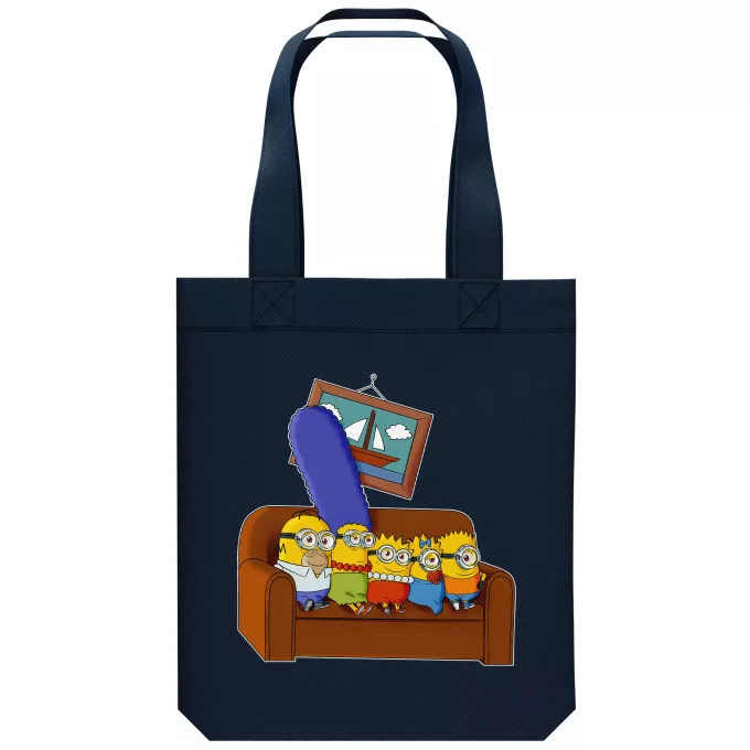 Sac Tote Bag en coton Bio Parodie Les Minions The Simnions - Homer Simpson