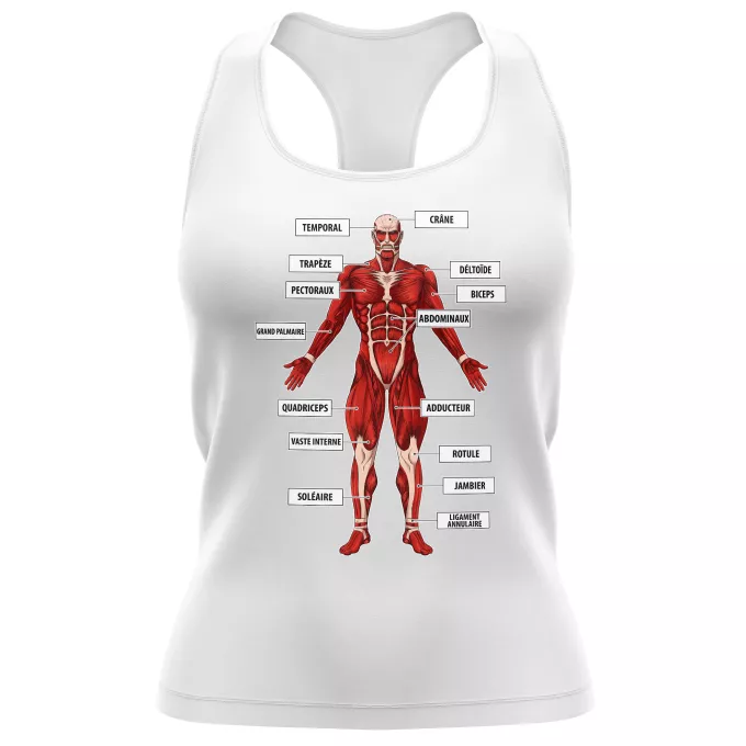 Débardeur Femme Parodie L'attaque des Titans Titanatomie colossale... :) - Le Titan Colossal