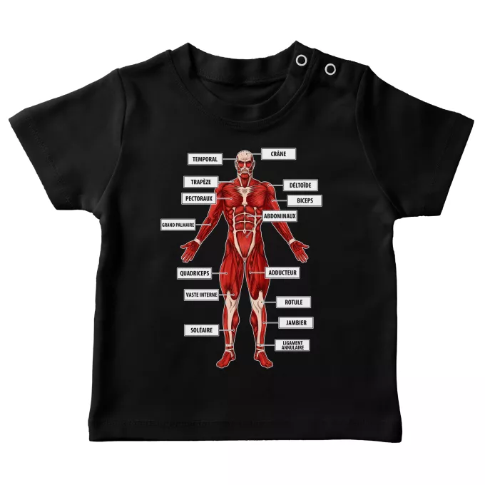 T-shirts bébé Parodie L'attaque des Titans Titanatomie colossale... :) - Le Titan Colossal
