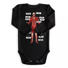 Body bébé manches longues Le Titan Colossal « Titanatomie colossale... » – Parodie L'attaque des Titans