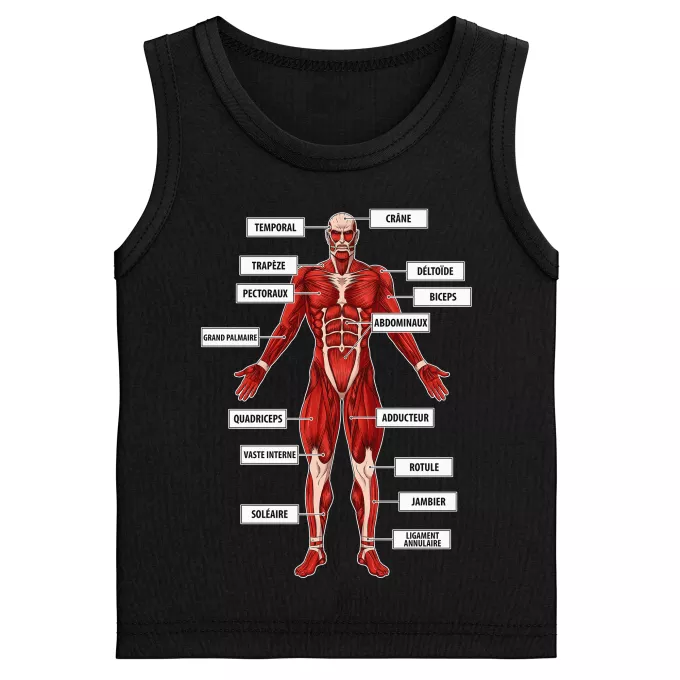 Débardeurs Enfants Garçons Parodie L'attaque des Titans Titanatomie colossale... :) - Le Titan Colossal