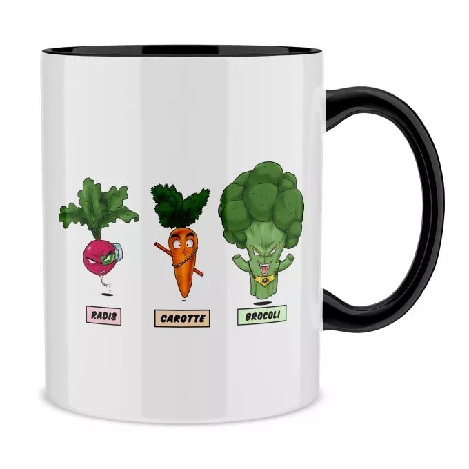 Mugs Parodie Dragon Ball Z - DBZ Super Héros de la Planète Végétale - Sangoku, Broly, Raditz
