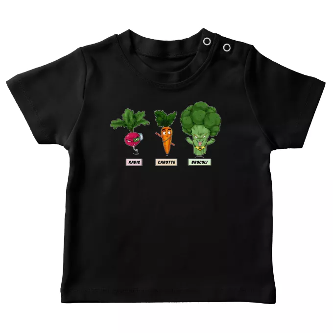 T-shirts bébé Parodie Dragon Ball Z - DBZ Super Héros de la Planète Végétale - Sangoku, Broly, Raditz