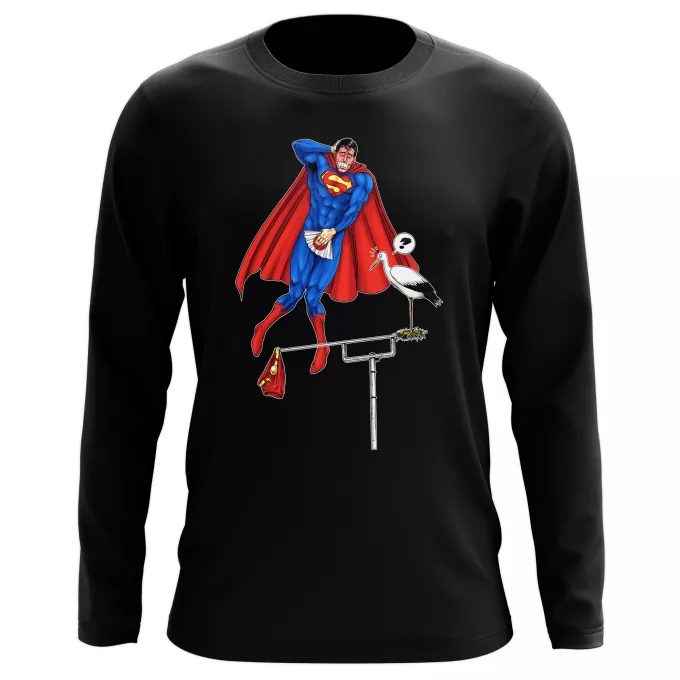 Langarm T-shirts Parodie auf Superman Superman - Man of Steel