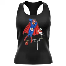 Débardeur Femme « Man of Slip... » – Parodie Superman