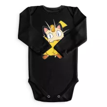 Pikachu Langärmliges Baby Strampler “Pikachu und Mauzi” – Parodie auf Pokémon