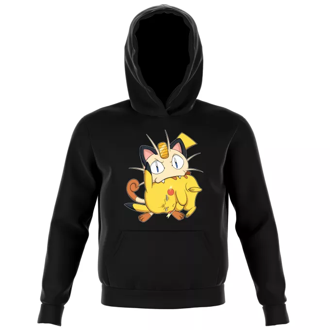 Sudaderas con capucha Niños Parodia Pokémon Pikachu y Meowth
