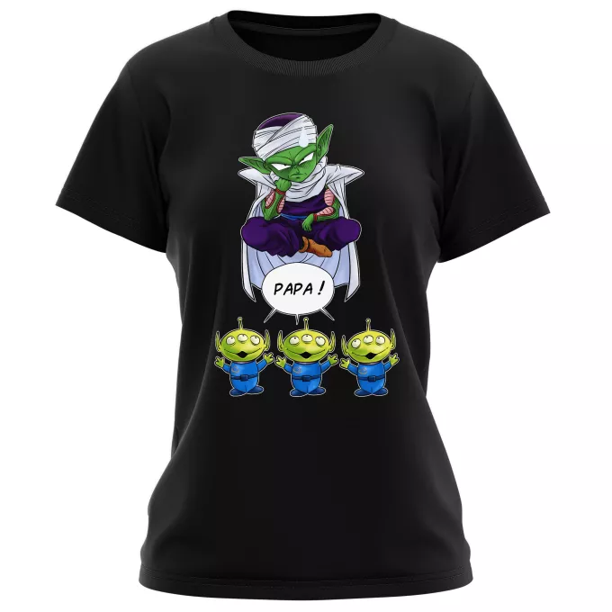 T-shirts Femmes Parodie Dragon Ball Z - DBZ Papa !! - Piccolo aka Satan Petit Coeur, les Aliens