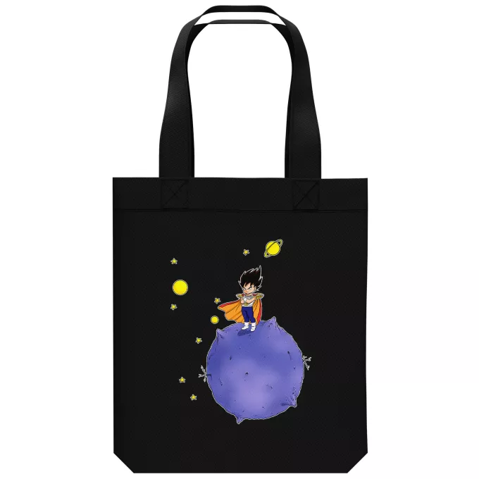 Borsa Tote Bag in cotone organico Paoridia Dragon Ball Z - DBZ Il piccolo principe Vegeta