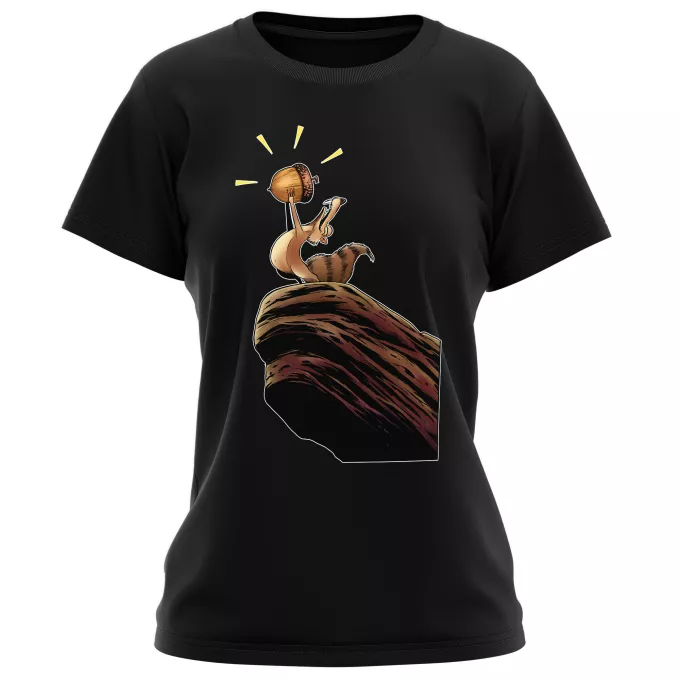 T-shirts de mulher Paródia A Idade do Gelo Scrat e O Rei Leão
