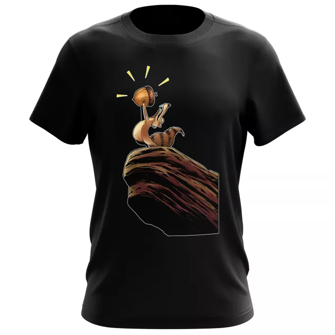 T-shirts de homem Paródia A Idade do Gelo Scrat e O Rei Leão