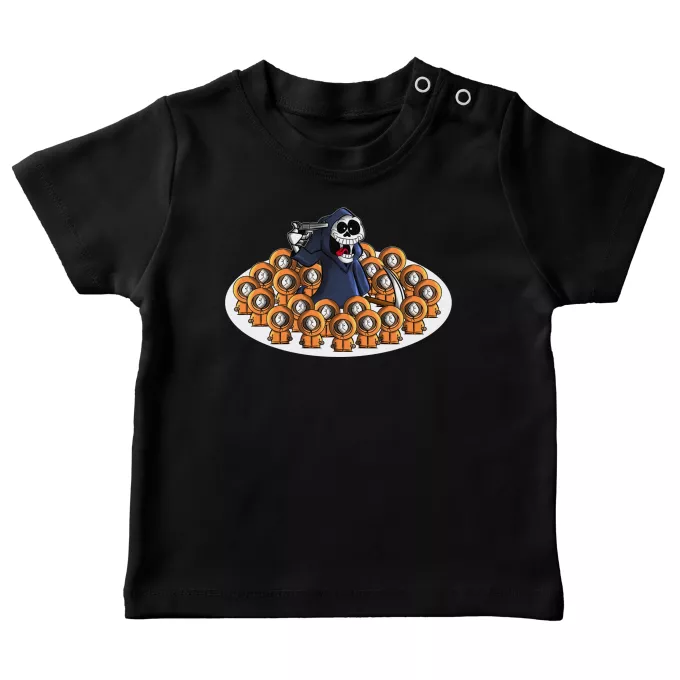 T-shirts para bebés Paródia South Park Kenny