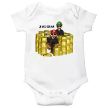 Mario Baby Bodysuit “Mario and Luigi” – Super Mario parody