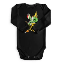 Body bébé manches longues Yoshi « Kart Fighter - Player 3 » – Parodie Mario Kart