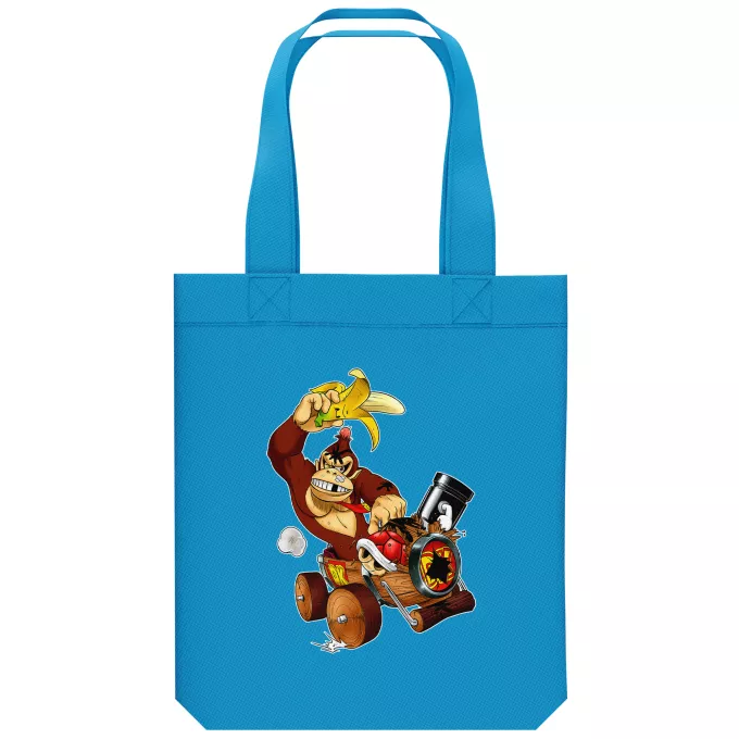 Borsa Tote Bag in cotone organico Paoridia Mario Kart Donkey Kong