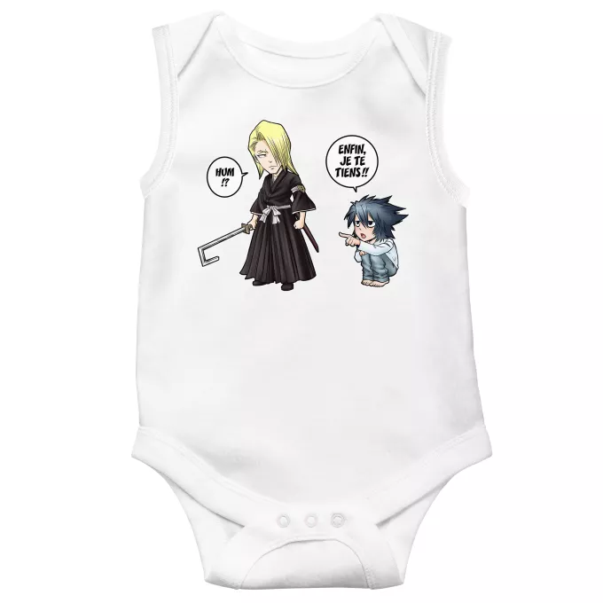Body bébé sans manches Parodie Bleach Erreur sur la personne... - Kira, Light Yagami