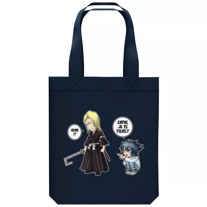 Sac Tote Bag en coton Bio Parodie Bleach Erreur sur la personne... - Kira, Light Yagami