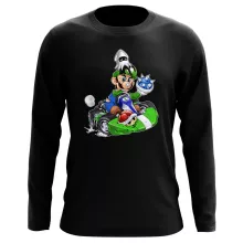 T-Shirt à manches longues Luigi « Kart Fighter - Player 2 » – Parodie Mario Kart