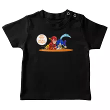 T-shirt bébé « Le 100 M le plus rapide de tous les temps !! » – Parodie Flash