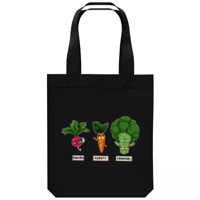 Organic Cotton Tote Bag Parody of Dragon Ball Z - DBZ Son Goku, Broly and Vegeta