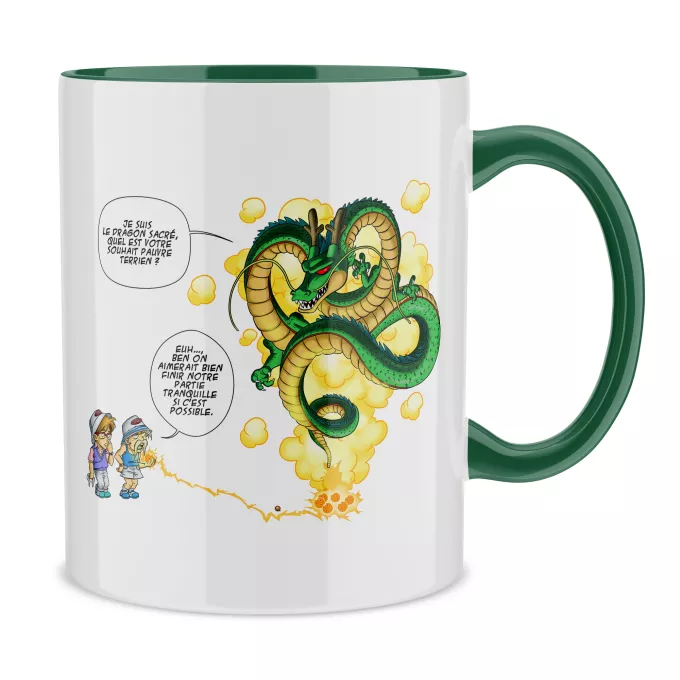 Mugs Parodie Dragon Ball Z - DBZ La Pétanque, c'est sacré ! - Shenron, les pétanqueurs marseillais