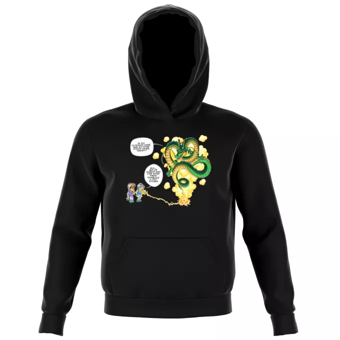 Sweat-shirts à Capuche Enfant Parodie Dragon Ball Z - DBZ La Pétanque, c'est sacré ! - Shenron, les pétanqueurs marseillais