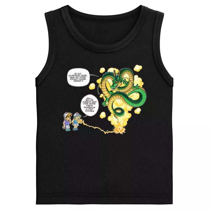 Débardeurs Enfants Garçons Parodie Dragon Ball Z - DBZ La Pétanque, c'est sacré ! - Shenron, les pétanqueurs marseillais