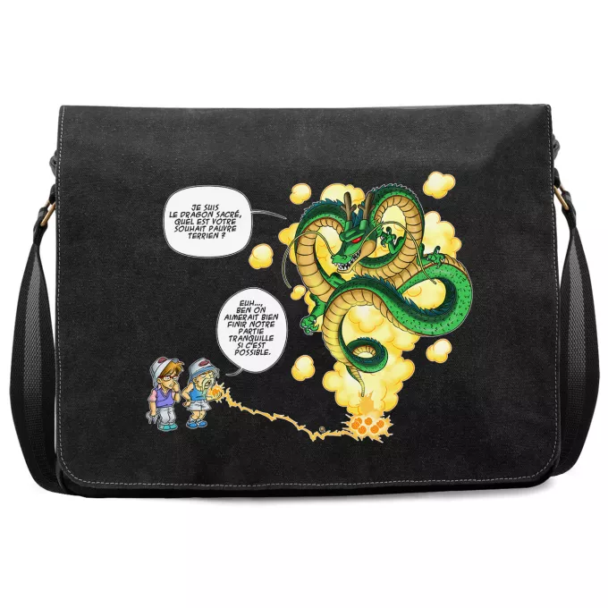 Sac à Bandoulière Premium Parodie Dragon Ball Z - DBZ La Pétanque, c'est sacré ! - Shenron, les pétanqueurs marseillais