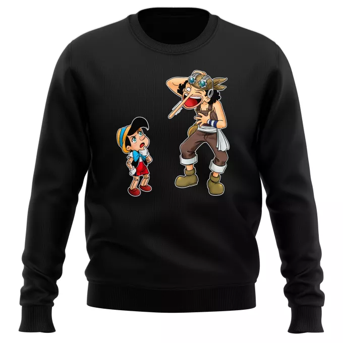 Sweatshirts Parodie auf One Piece Lysop und Pinocchio - Piniocchio