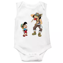 Body bebè senza maniche Usop “Usop e Pinocchio” – Parodia dei One Piece