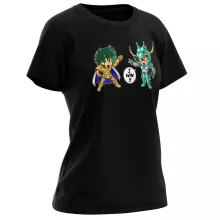 Capricorn Shura Damen T-shirt “Capricorn Shura en Dragon Shiryu” – Saint Seiya parodie