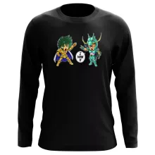 Capricorn Shura Lange Mouwen T-Shirts “Capricorn Shura en Dragon Shiryu” – Saint Seiya parodie