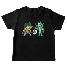 Capricorn Shura Baby T-shirts “Capricorn Shura en Dragon Shiryu” – Saint Seiya parodie