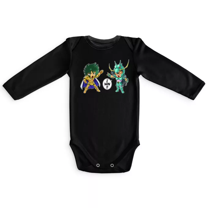 Lange mouwen Babyromper Parodie Saint Seiya Capricorn Shura en Dragon Shiryu