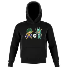 Capricorn Shura Kaptische sweatshirts kinderen “Capricorn Shura en Dragon Shiryu” – Saint Seiya parodie