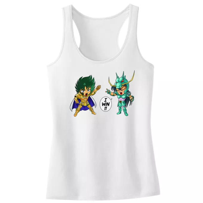 kinderen meisjes Tank Tops Parodie Saint Seiya Capricorn Shura en Dragon Shiryu