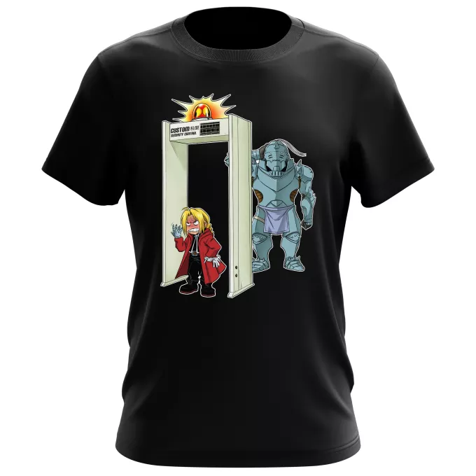 Camisetas Hombre Parodia Full Metal Alchemist - FMA Edward y Alphonse Elric - Edward Elric aka Ed, Alphonse Elric aka Al